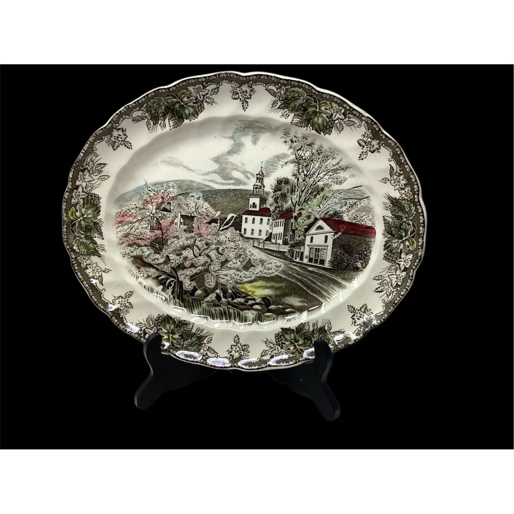 Johnson Brothers Friendly Village The Village Green Oval Serving Platter 11.75"